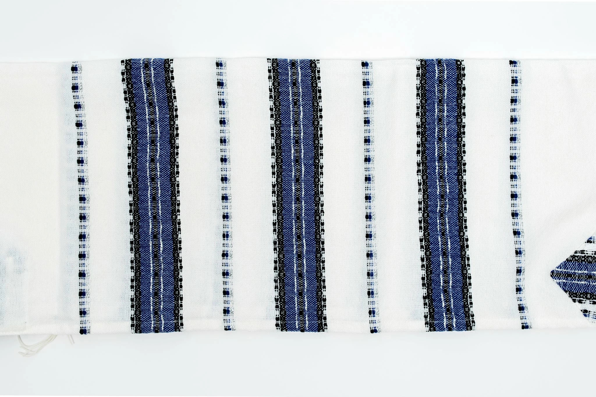 Gabrieli Tallit Ruth - Wool Tallit - Blue And Black With Silver