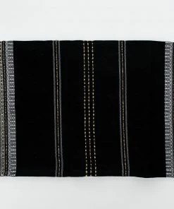 Gabrieli Tallit Elia - Silk Tallit- Black With Gold On Gray