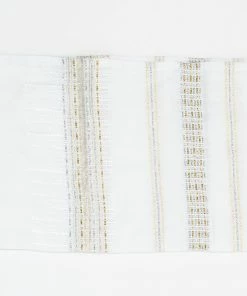 Gabrieli Tallit Elia - Silk Tallit - Gold And Silver On White