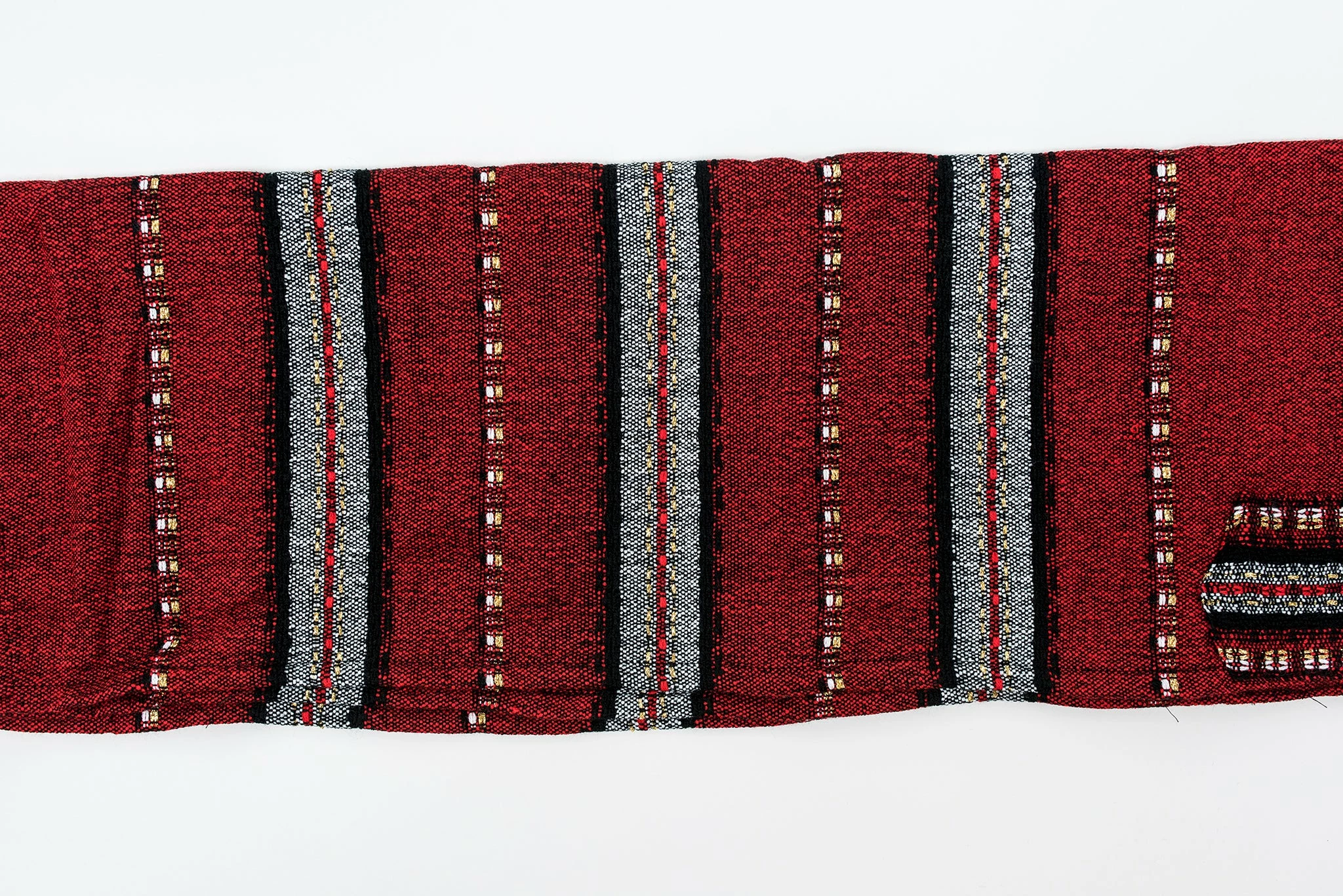 Gabrieli Tallit Ruth - Wool Tallit - Black And Gray With Gold On Red Gabrieli Tallits