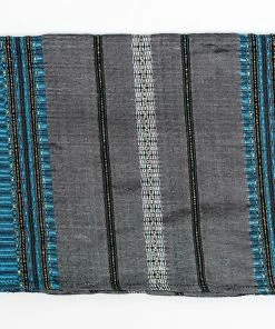 Gabrieli Tallit Elia - Silk Tallit - Gray With Gold On Blue