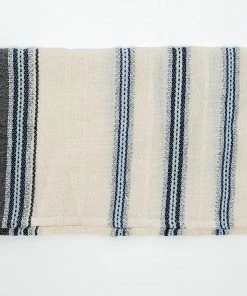 Gabrieli Tallit Gabrieli Tallits Adam - Cotton Tallit - Blues And Silver On Off-White
