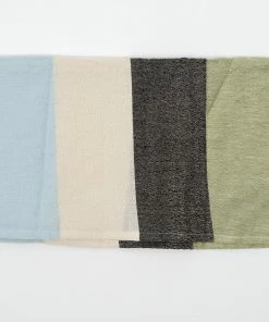 Gabrieli Tallit Emanuel - Cotton Tallit - Blue And Green Wide Stripes On Off-White Gabrieli Tallits