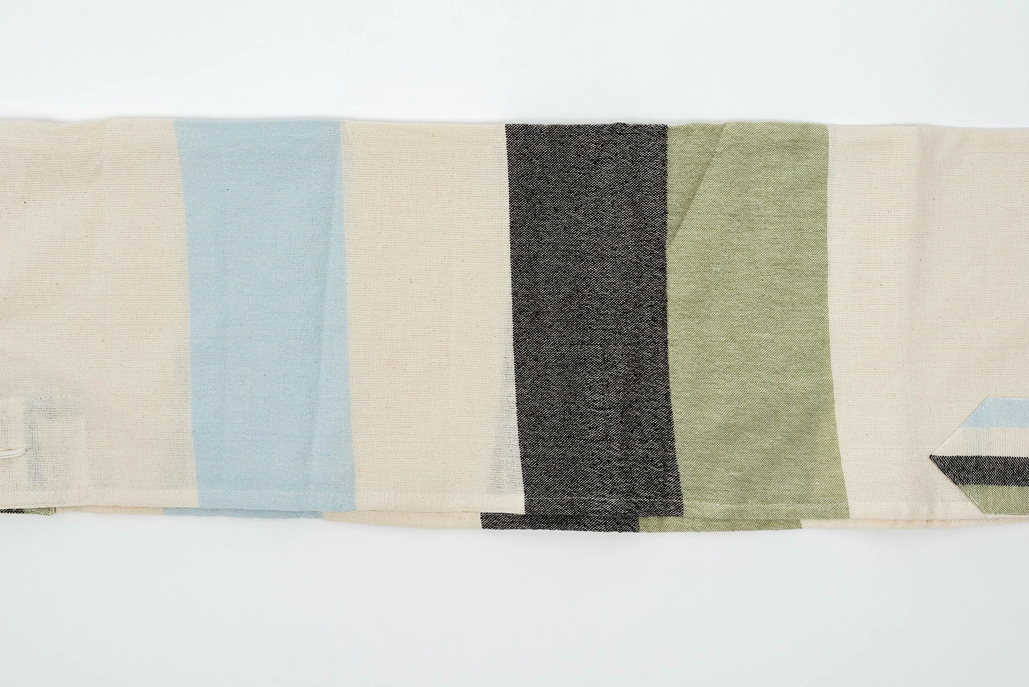 Gabrieli Tallit Emanuel - Cotton Tallit - Blue And Green Wide Stripes On Off-White Gabrieli Tallits