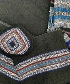 Gabrieli Tallit Gabrieli Tallits Gabrieli Premium - Wool Tallit - Multi Color With Silver On Black