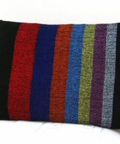 Gabrieli Tallit Esther - Wool Tallit - Rainbow Stripes On Black