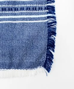 Gabrieli Home & Special Occasions Tablecloth - Classic Design - Blue Background With Silver