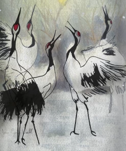 Jean-Pierre Weill Cranes In Winter - Petite