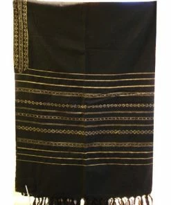 Gabrieli Tallit Hagar - Wool Tallit - Gold On Black