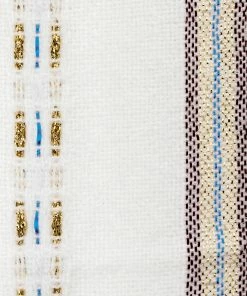 Tablecloths - Gabrieli Design - Bordeaux And Blue With Gold On White Home & Special Occasions