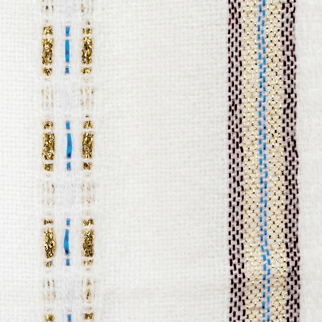 Tablecloths - Gabrieli Design - Bordeaux And Blue With Gold On White Home & Special Occasions