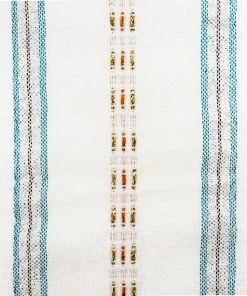 Tablecloths - Gabrieli Design - Turquoise, Orange, Black, Silver And Gold On White Home & Special Occasions