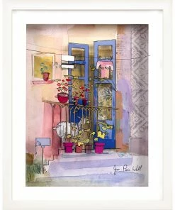 Jean-Pierre Weill Goat On Balcony Art & Judaica