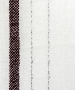 Gabrieli Tablecloths - Minimal Design - Bordeaux And Silver On White