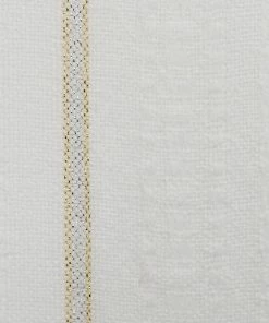 Gabrieli Tablecloths - Minimal Design - Gold And Silver On White