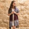 Gabrieli Tallit Elia - Silk Tallit- Bordeaux And Gold On Gray Gabrieli Tallits