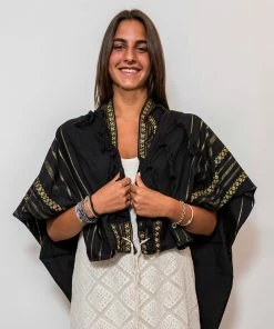 Gabrieli Tallit Hagar - Wool Tallit - Gold On Black