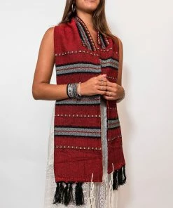 Gabrieli Tallit Ruth - Wool Tallit - Black And Gray With Gold On Red Gabrieli Tallits