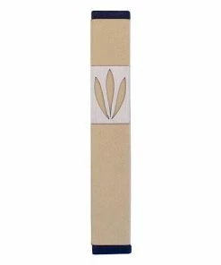 Agayof Art & Judaica Leaves Shin Mezuzah - S