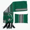 Gabrieli Tallit Gabrieli Tallits Elia - Wool Tallit - Grey With Gold On Green