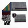 Gabrieli Tallit Gabrieli Tallits Esther - Silk Tallit - Rainbow Stripes On Gray