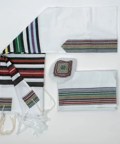 Gabrieli Tallit Purim - Cotton Tallit - White Background Gabrieli Tallits